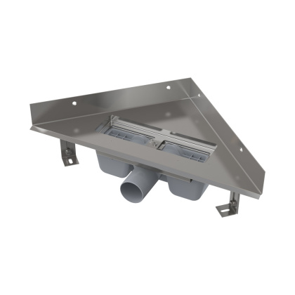 Угловой желоб без порогов для перфорированной решетки