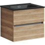 Тумба подвесная SANCOS Urban 590х450х550, c двумя ящиками оснащенными доводчиками, дуб галифакс натуральный , арт. UR60EG