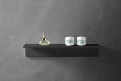 Полочка для ванной комнаты ABBER Stein AS1654MB черная матовая Полочка для ванной комнаты ABBER Stein AS1654MB черная матовая