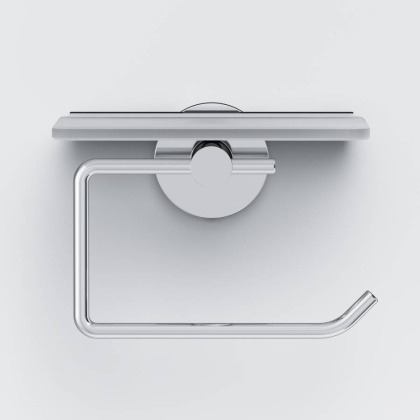 Держатель для туалетной бумаги X-Joy с полкой, 10,5х14х11,2 см, хром, A85A341500