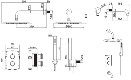 Душевой комплект Allen Brau Priority 5.31014-BN (с внутренней частью) никель браш Душевой комплект Allen Brau Priority 5.31014-BN (с внутренней частью) никель браш