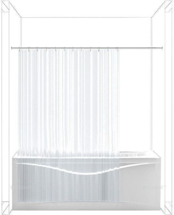 Карниз для ванны Aquanet прямой 180 Карниз для ванны Aquanet прямой 180