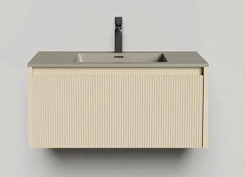 Подвесная тумба Domino 800, эмаль, Onda Plus, фрезерованный фасад Подвесная тумба Domino 800, эмаль, Onda Plus, фрезерованный фасад