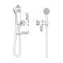 CZR-B-KD-M-SS Ручной душ металлический, однопозиционный со штуцером-держателем, шланг 175 см, исполнение Sunset