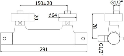 Смеситель для душа Paffoni Light LIQ168CR Смеситель для душа Paffoni Light LIQ168CR