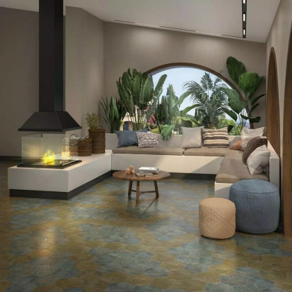 Керамогранит  SG23036N Гроссето синий  (20см*23,1см*7мм) (22шт/0,76м2) матовый, м2