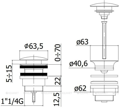 Донный клапан Paffoni ZSCA050CR Донный клапан Paffoni ZSCA050CR