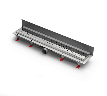 Душевой лоток 65 см Creto Quadro CRE-650 QN-P с решеткой, хром