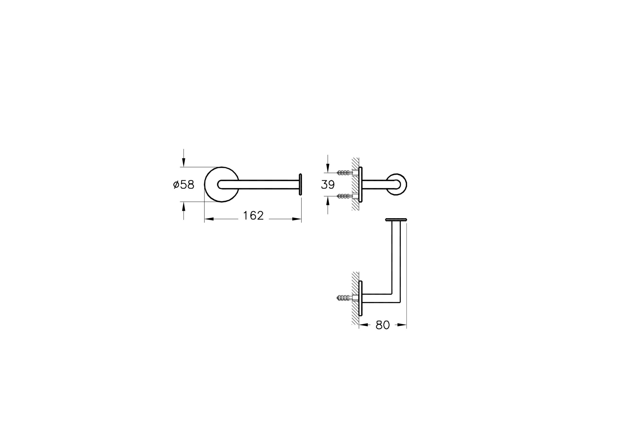 Origin Держатель рулона туалетной бумаги, цвет медный