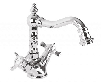 LORD-BS2-02 Смеситель на биде c донным клапаном бронза, ручки бронза