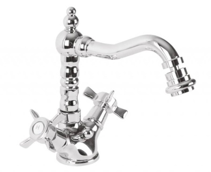 LORD-BS2-02 Смеситель на биде c донным клапаном бронза, ручки бронза