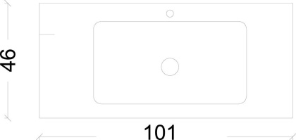 Столешница моноблок Vallessi 100 антрацит глянец керамика