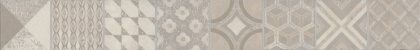 Бордюр OS\A245\SG6062R Онда 1 серый 7,2см*60см*11мм (1уп/8шт/0,345м2) орнамент, шт
