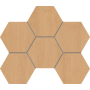 Мозаика CW04 Hexagon 25x28,5 непол.