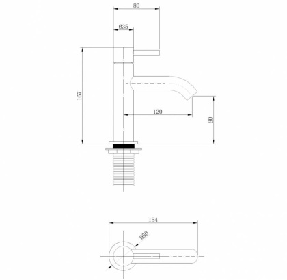 Смеситель ABBER Wasser Kreis AF8110NG для раковины, никель Смеситель ABBER Wasser Kreis AF8110NG для раковины, никель