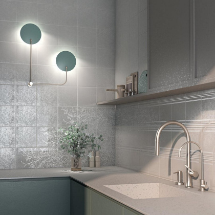 Декор Барберино 6 белый глянцевый 20x20x0,69