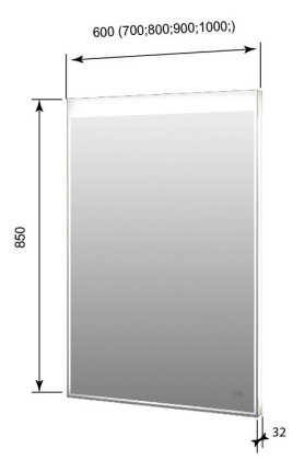 Зеркало Aquanet Палермо NEW 7085 LED Зеркало Aquanet Палермо NEW 7085 LED