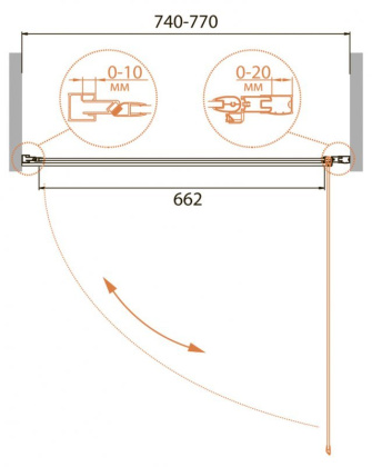 Душевая дверь в нишу CEZARES RELAX-B-1 Душевая дверь в нишу CEZARES RELAX-B-1