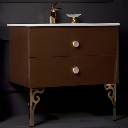 Тумба 80см*43,5 DARK BROWN (керам.моноблок) 830-080-DB Boheme Тумба 80см*43,5 DARK BROWN (керам.моноблок) 830-080-DB Boheme