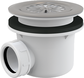 Cифон для душевого поддона с нержавеющей peшeткой Cифон для душевого поддона с нержавеющей peшeткой