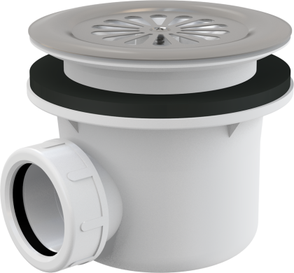 Cифон для душевого поддона с нержавеющей peшeткой Cифон для душевого поддона с нержавеющей peшeткой