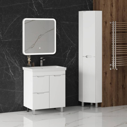 Пенал Onika Айленд 30 угловой, напольный, белый