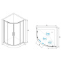 Душевой уголок RGW Hotel HO-51 100x100 профиль Хром стекло прозрачное