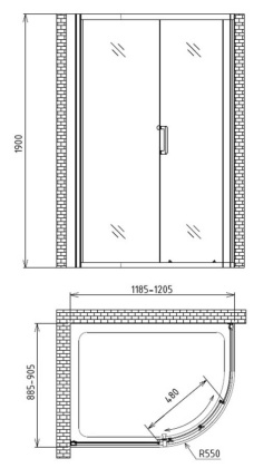 Душевой уголок Gemy Victoria S30201 Душевой уголок Gemy Victoria S30201