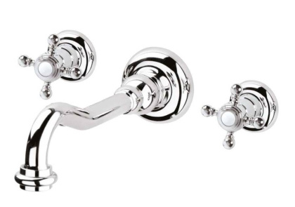 GOLF-BLS1-01 Встраиваемый смеситель для раковины Исполнение: Хром, Ручки: Хром  GOLF-BLS1-01 Встраиваемый смеситель для раковины Исполнение: Хром, Ручки: Хром