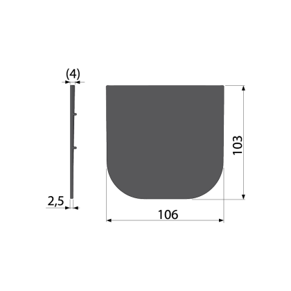 Заглушка для закрытия дренажного канала с торца Заглушка для закрытия дренажного канала с торца