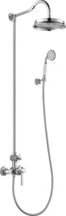 LIBERTY-F-CD-01 Душевая стойка со смесителем для верхнего и ручного душа Цвет Хром  LIBERTY-F-CD-01 Душевая стойка со смесителем для верхнего и ручного душа Цвет Хром