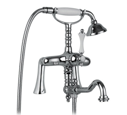 MARGOT-PBV2-01-N Смеситель на борт ванны с поворотным изливом и ручным душем Исполнение: Хром, Ручки: Черная  MARGOT-PBV2-01-N Смеситель на борт ванны с поворотным изливом и ручным душем Исполнение: Хром, Ручки: Черная