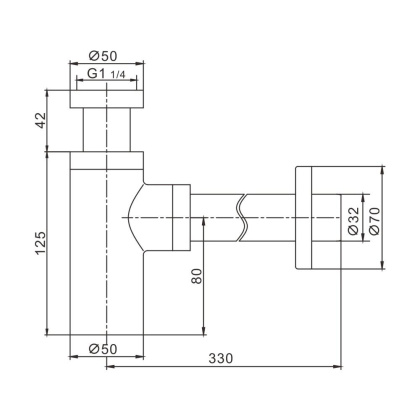 Сифон для раковины, Rose,RS22 Сифон для раковины, Rose,RS22