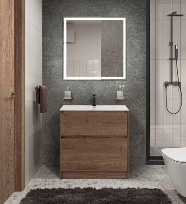 Тумба с раковиной напольная BelBagno KRAFT 39 80 Bianco Opaco, раковина белая