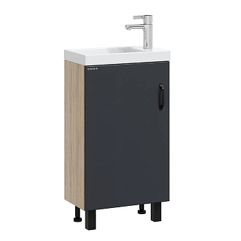 Тумба Onika Тимбер 45 напольная, серая мат./дуб сонома (ум. Фостер 45)