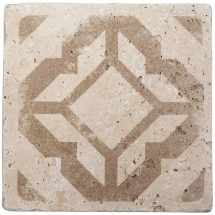 Натуральный травертин, ORNAMENT №7 10x10, Provance Натуральный травертин, ORNAMENT №7 10x10, Provance