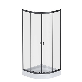 W88G-205-080BT64 X-Joy Twin Slide,  Душевое ограждение без  поддона, 80x80, профиль Черный