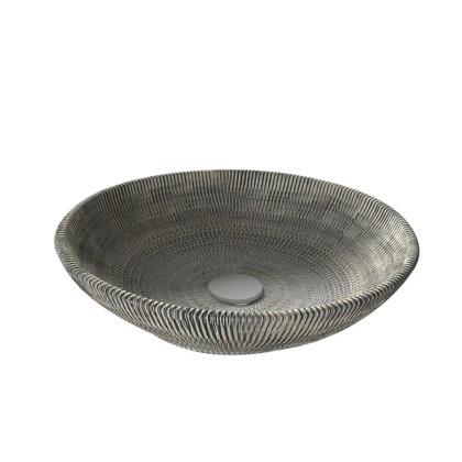 Умывальник накладной, круглый, серый матовый, Point Артемида 42, PN43152GM Умывальник накладной, круглый, серый матовый, Point Артемида 42, PN43152GM