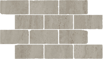 Бордюр Сан-Марко мозаичный серый матовый обрезной 46,5x26,5x0,9