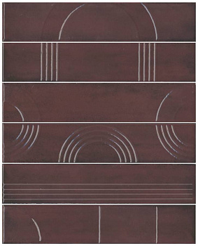 Панно Мажорель бордовый глянцевый (из 6 частей 6х28,5) 36x28,5x1 Панно Мажорель бордовый глянцевый (из 6 частей 6х28,5) 36x28,5x1