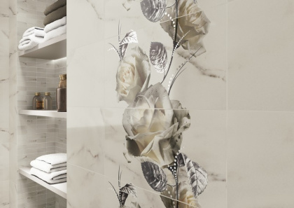 Керамогранит K40_2 Carrara prestige Белый (80смх80смх8,5мм) (3шт_1,92м2)Лаппатированный, м2