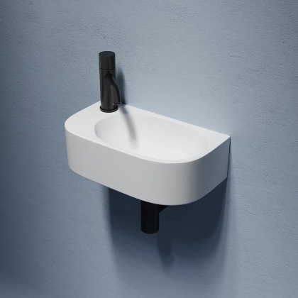 Умывальник подвесной прямоугольный (чаша справа, отверстие под смеситель слева) Element 409*224*110мм Умывальник подвесной прямоугольный (чаша справа, отверстие под смеситель слева) Element 409*224*110мм