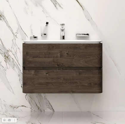 База под раковину Sensation подвесная с ящиками, 51,5х80х48,5 см, коричневая, M30FHX0802TF