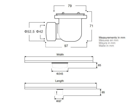 Сифон Vsph-D611 с гидрозатовром Сифон Vsph-D611 с гидрозатовром