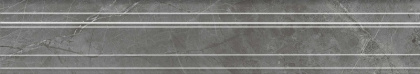 Бордюр Багет Риальто серый тёмный глянцевый обрезной 40x7,3x2,7 Бордюр Багет Риальто серый тёмный глянцевый обрезной 40x7,3x2,7