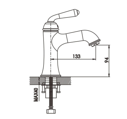 Смеситель для раковины латунь R0201H