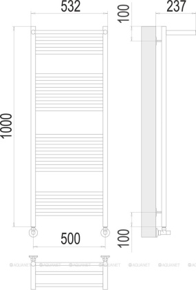 Полотенцесушитель Terminus Аврора с/п П20 500х1000