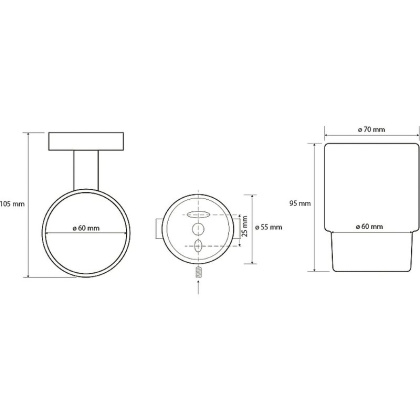 Держатель зубных щеток, стакан
