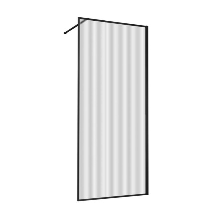 Душевая перегородка Walk-In VSW-1HP800FLB, 800*2000, черный матовый, стекло рифленое