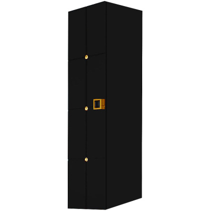 Пенал Piazza черный+золото без ножек_Комплект 844-BG Boheme Пенал Piazza черный+золото без ножек_Комплект 844-BG Boheme